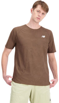 New Balance Q Speed T-Shirt Heren bruin - 2XL