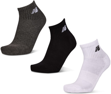New Balance Quarter 3 Pack Sokken Unisex - Grijs - Maat 43-46 Grey