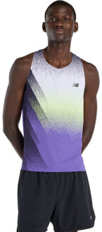 New Balance Race Day Ultra Light Singlet Heren paars - XL