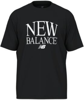 New Balance Reimagined Graphic Casual T-shirt Heren L Zwart