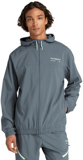 New Balance Reimagined Woven Graphic Jacket Jassen Heren - Grijs - Maat S - Poly Jersey Grey