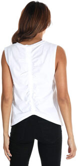 New Balance Relentless Cinched Back Graphic-tanktop voor dames in wit - UK 4-6 (Womens)