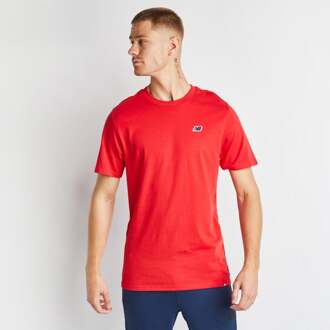 New Balance Small Logo - Heren T-shirts Red - M