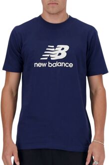 New Balance Small Logo Shirt Heren donkerblauw - wit