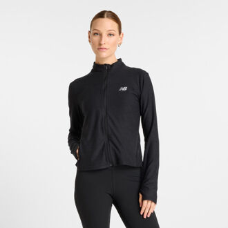 New Balance Space Dye Full Zip Trainingsjack Dames-Zwart - L