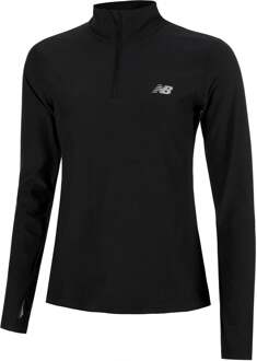 New Balance Space Dye Quarter Zip Longsleeve Dames-Zwart - XS,S,M,L,XL,XXL
