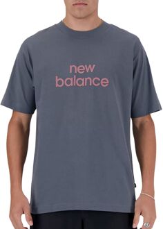 New Balance Sport Essentials Arch Graphic Shirt Heren grijs - roze - L