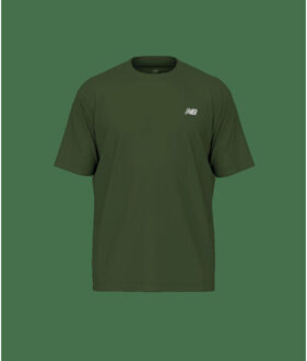 New Balance sport essentials cotton t-shirt sport t-shirt korte mouw heren - Groen