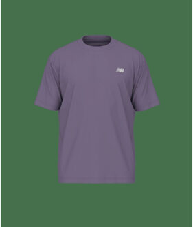 New Balance sport essentials cotton t-shirt sport t-shirt korte mouw heren - Paars - L