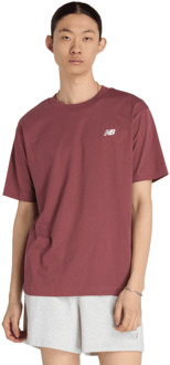 New Balance Sport Essentials Cotton T-shirt T-shirts Heren - Rood - Maat S - Katoen Jersey Red