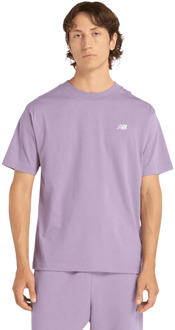 New Balance Sport Essentials Cotton Tee T-shirts Heren - Paars - Maat S - Katoen Jersey Purple
