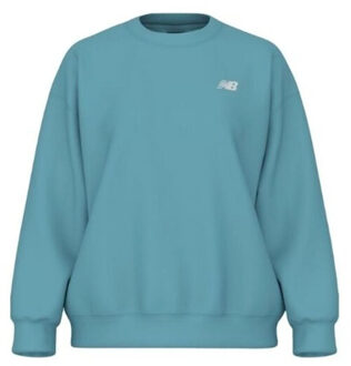 New Balance sport essentials french terry crew w sweater dames - Blauw