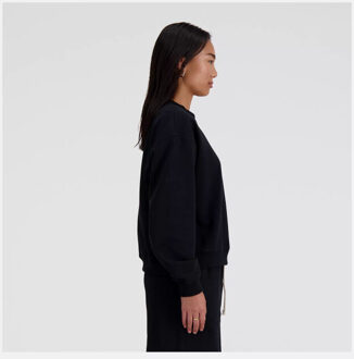 New Balance sport essentials french terry crew w sweater dames - - maat L Zwart