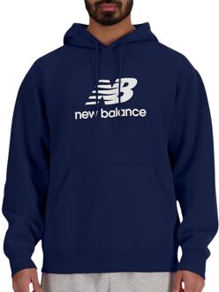 New Balance Sport Essentials French Terry Hoodie Heren donkerblauw - wit - L