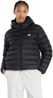New Balance Sport Essentials Puffer Jacket Jassen Dames - Zwart - Maat XL - Poly Jersey Black