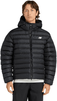 New Balance Sport Essentials Puffer Jacket Jassen Heren - Zwart - Maat S - Poly Jersey Black