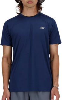 New Balance Sport Essentials Run Shirt Heren donkerblauw