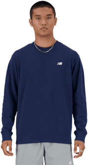 New Balance Sport Essentials Sweatshirts Heren - Blauw - Maat L - Katoen Jersey Blue