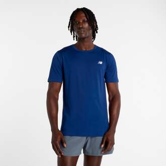 New Balance Sport Essentials Utility T-shirt Heren-blauw, wit - XXL