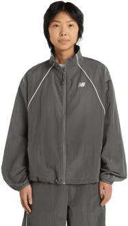 New Balance Sport Legacy Jacket Jassen Dames - Grijs - Maat M - Poly Jersey Grey