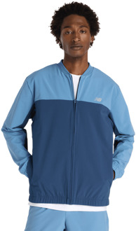 New Balance Stretch Bomber Jacket Jassen Heren - Blauw - Maat XXL - Poly Jersey Blue