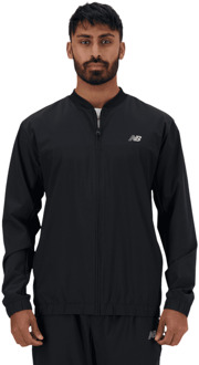 New Balance Stretch Bomber Jacket Jassen Heren - Zwart - Maat M - Poly Jersey Black