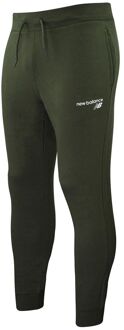 New Balance Stretch Graphic Logo Green Heren Classic Core Track Pants MP03901 ARG Donkergroen