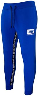 New Balance Stretch Taille Blauw Essential ID Heren Fleece Track Broek MP13508 LSB