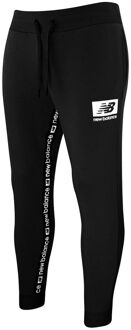 New Balance Stretch Taille Zwart Essential ID Heren Fleece Track Broek MP13508 BK