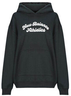 New Balance Sweater New Balance LINEAR HERITAGE FLEECE LONG HOODIE" Zwart - S, M, L, XS