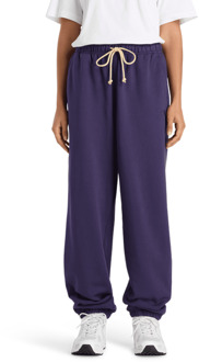 New Balance Terry Broeken Dames - Paars - Maat M - Katoen Jersey Purple