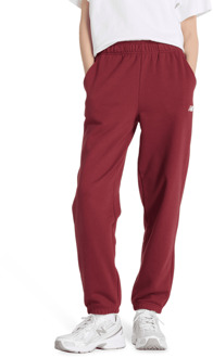 New Balance Terry Broeken Dames - Rood - Maat L - Katoen Jersey Red