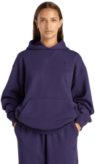 New Balance Terry Hoodies Dames - Paars - Maat S - Katoen Jersey Purple