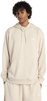 New Balance Terry Hoodies Heren - Wit - Maat S - Katoen Jersey White