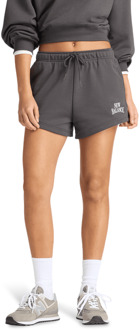 New Balance Terry Korte Broeken Dames - Zwart - Maat M - Katoen Jersey Black