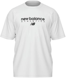 New Balance Trackside Short Sleeve Casual T-shirt Heren S Wit