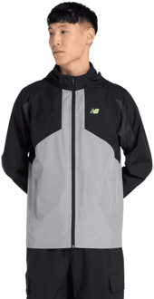 New Balance Utility Woven Jacket Jassen Heren - Zwart - Maat L - Poly Jersey Black