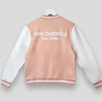 New Balance Varsity-bomberjack voor dames in roze - S
