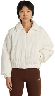 New Balance Woven Bomber Jacket Jassen Dames - Grijs - Maat XXL - Nylon Grey