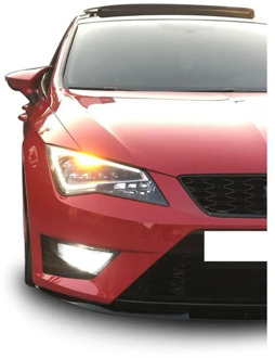New Bat Style High Quality Abs Plastic 2 Pcs Red White Gloss Black New Bat Style Mirror Covers For Seat Leon MK3/MK3.5 2012-2018