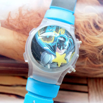 New Batman light meter cartoon silicon flip children's watch flash light watch children's electronic watch kids watches