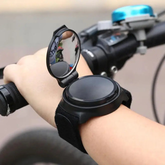 New Bike Mirror Bicycle Back Mirror Cycling 360 degree Rotate MTB Arm Wrist Strap Rear View Bike Accessories Bicycle Rearview