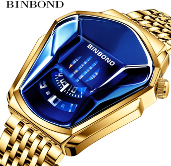 NEW BINBOND Top Brand Luxury Military Fashion Sport Watch Men gold Wrist Watches Man Clock Casual Chronograph Wristwatch
