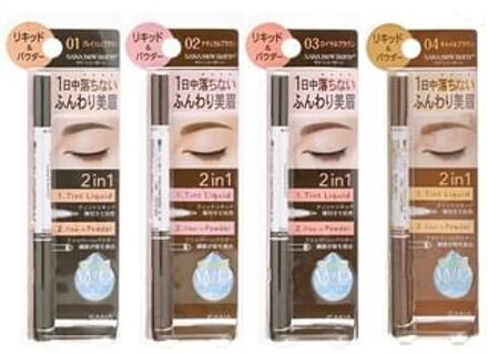 New Born Lasting W Brow EX 2 In 1 Eyebrow Liquid 02 Natural Brown