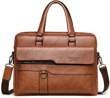 New Business Briefcase Mens Shoulder Bags Crossbody Vintage Casual Messenger High Capacity Bag Men Zipper Handbag High Quality