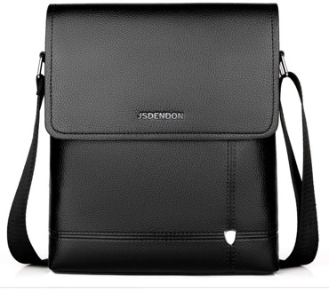 New Business Travel Men's PU Solid Color Large Capacity Messenger Bag Classic Design Casual High Quality Messenger Bag