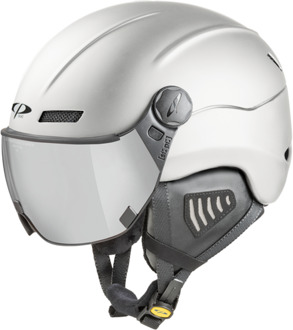 New Camurai skihelm wit - meekleurend vizier - kies uit 2 soorten ! - 53 - 55 cm [S]