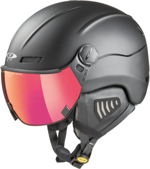 New Camurai skihelm zwart - meekleurend & polariserend vizier - kies uit 2 soorten ! - 53 - 55 cm [S]