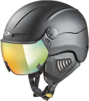 New Camurai skihelm zwart - meekleurend vizier - 53 - 55 cm [S]