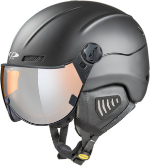 New Camurai skihelm zwart - single spiegel vizier - 53 - 55 cm [S]